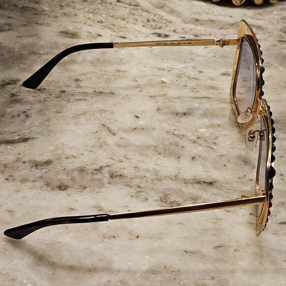 GUCCI HOLLYWOOD FOREVER OVERSIZED SQUARE RAINBOW EMBELLISHED CRYSTAL SUNGLASSES main image 6